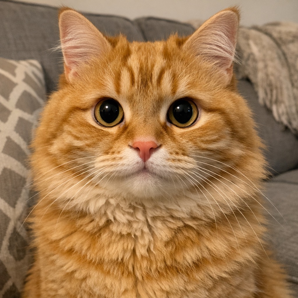 La foto con la que se hizo «Gato naranja masticando serio»